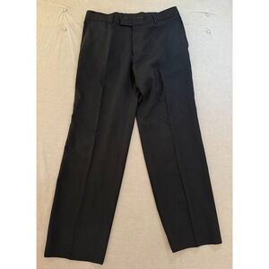 Hugo Boss Pants Mens 36 Black Pleated Zip Dress Slacks Men 36x31.